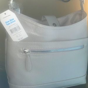 Light grey crossbody purse